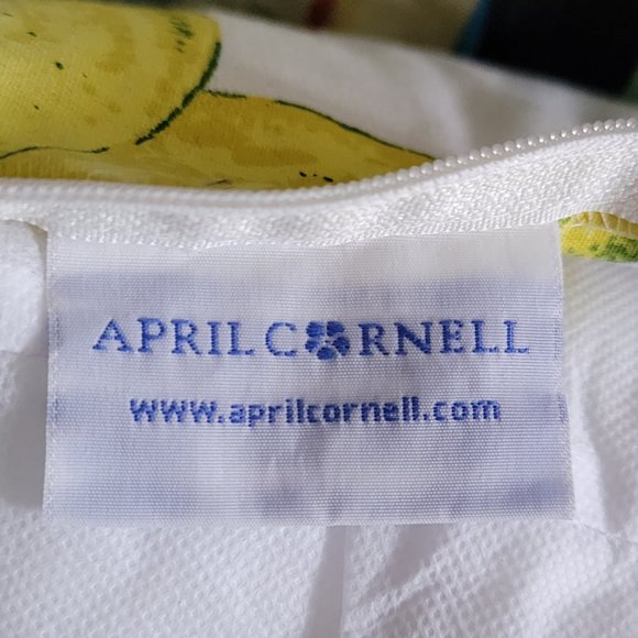 April Cornell Lemon Yellow Decorative Pillow with Zippers 20 x 20 (Quantity 1) - Picture 4 of 10